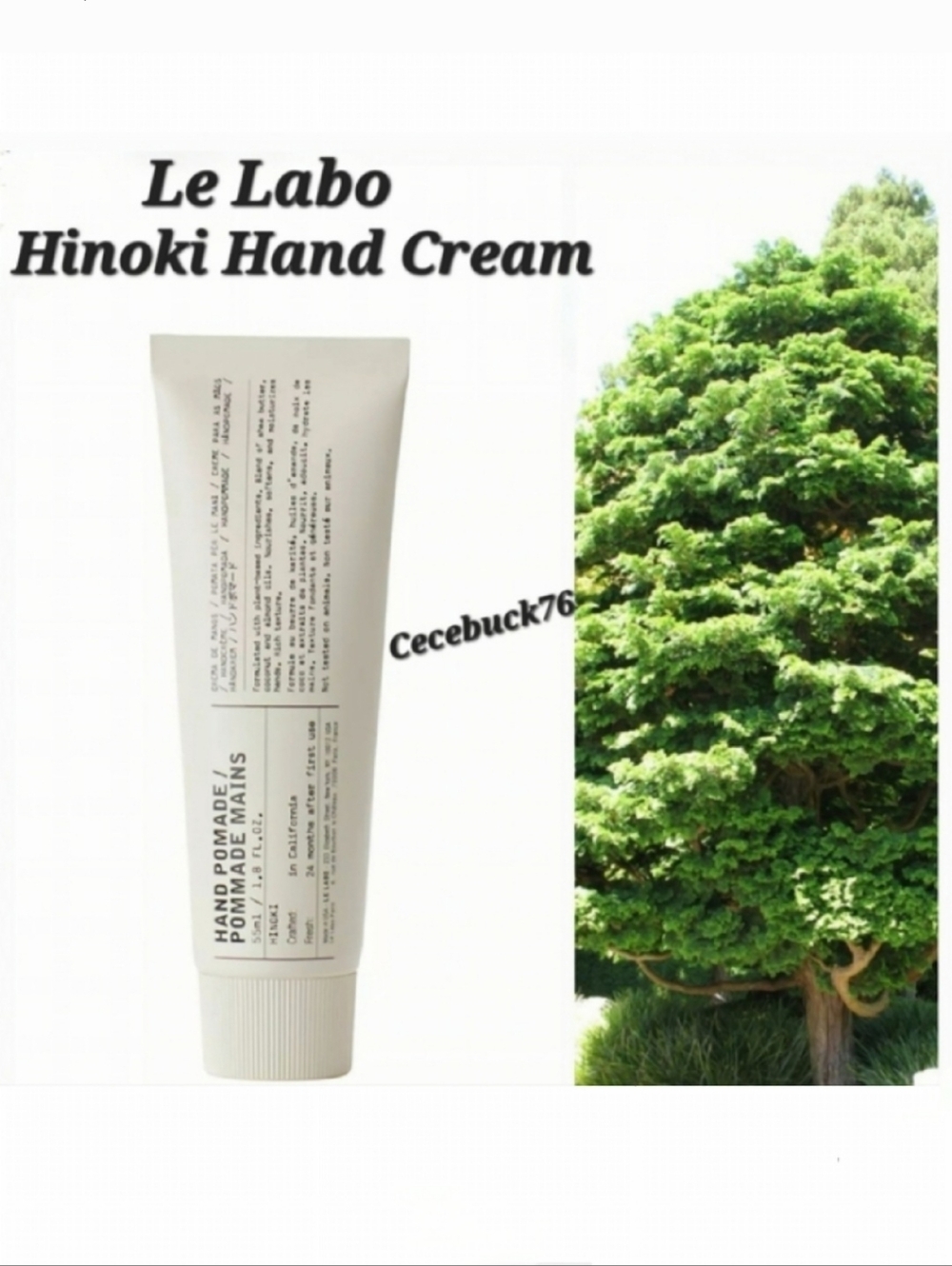 🌺Le Labo Hinoki Hand Cream 1.8 oz Vegan